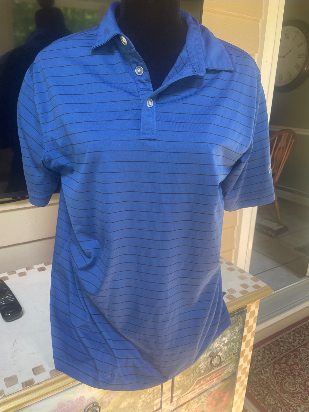 Calloway Blue Striped Golf Shirt